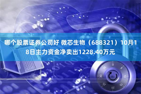 哪个股票证券公司好 微芯生物（688321）10月18日主力资金净卖出1228.40万元