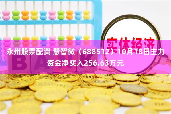 永州股票配资 慧智微（688512）10月18日主力资金净买入256.63万元